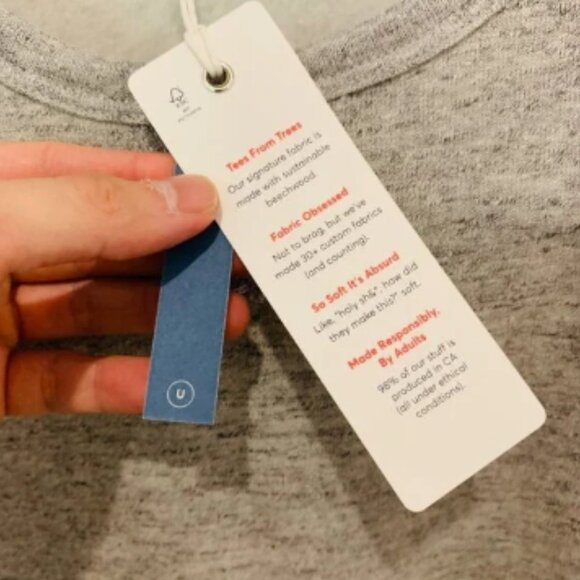 New with Tags Marine Layer Men's Heather Grey Sherpa Crew Pullover Small - Picture 4 of 7